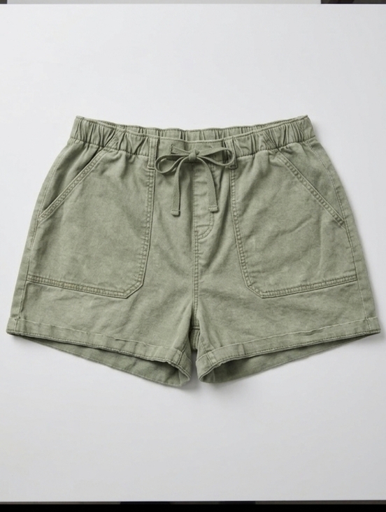 Terra & Sky Pants - TERRA SKY Olive Drawstring Women’s Shorts